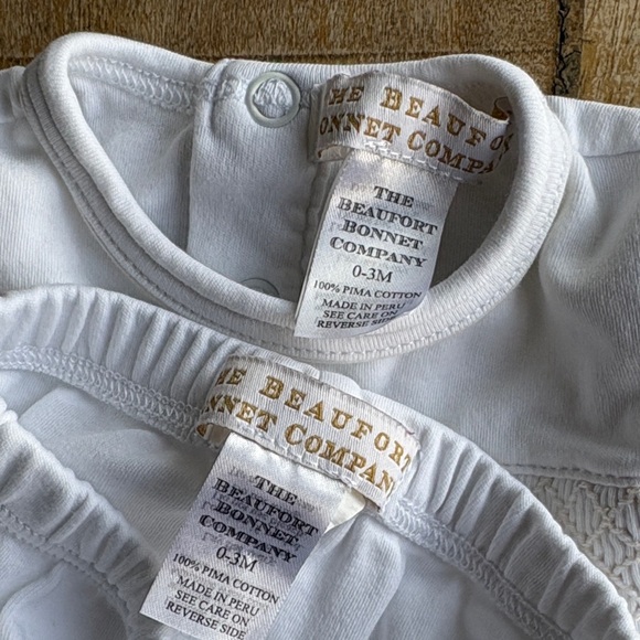 TBBC White Baby Smocked Outfit 0-3m - Picture 2 of 8
